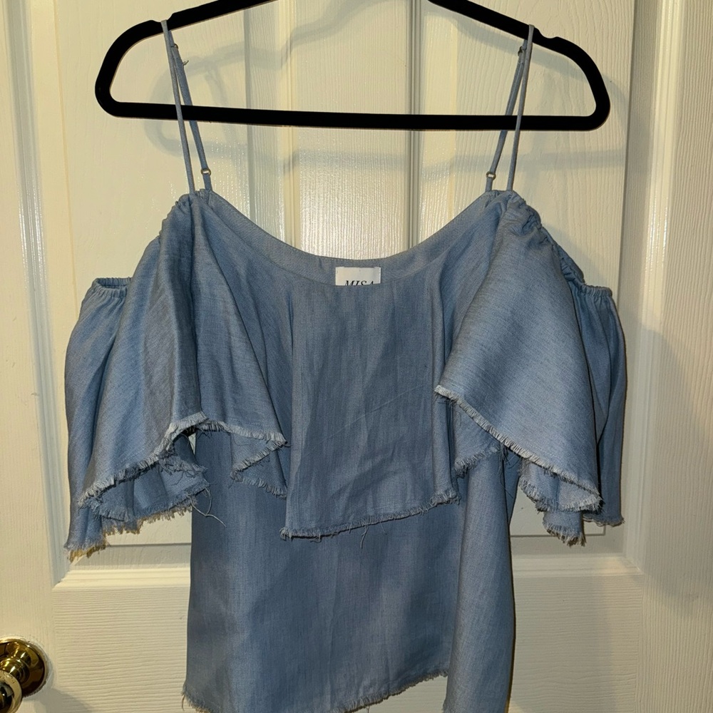 MISA Los Angeles Off the‎ Shoulder Top.